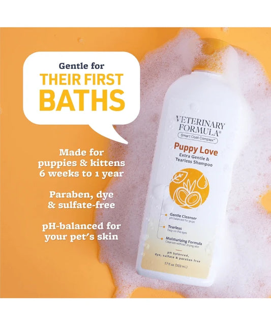 Synergy Labs - Veterinary Formula, Puppy Love Shampoo, Extra Gentle & Tearless for Puppies & Kittens - 503ml