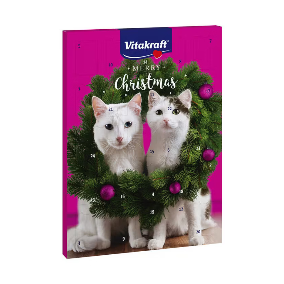 Christmas Vitakraft - cat Advent Calendar for Cats 2025, Premium Christmas Cat Treat Calendar - 24 Daily Snacks