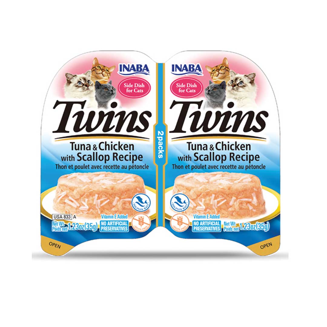 Inaba - cat twins Tuna & Chicken with Scallop Recipe 2 packs 70g