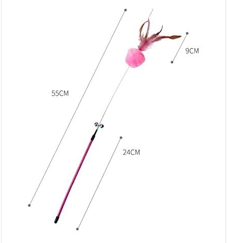 steel wire - cat toy feather tease cat stick