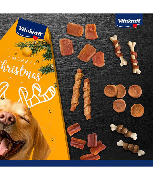 Vitakraft - dog Advent Calendar for Dogs 2025, Premium Christmas Dog Treat Calendar - 24 Daily Snacks