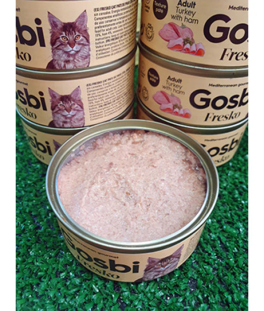 Gosbi - cat Fresko, Turkey & Ham, Grain-Free, High-Protein, Supplementary Wet Food - 70g