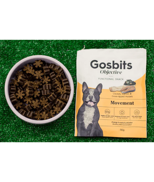 Gosbi - dog Gosbits Objective, Chicken & Salmon Adult Treats – For Active Dogs & Joint Support, All Natural 150g