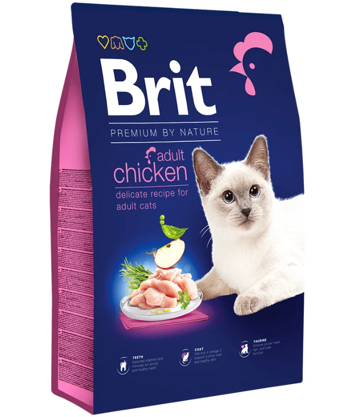 Brit Premium - By Nature Adult Chicken, Wheat, Soy & Corn-Free, Adult Dry Cat Food
