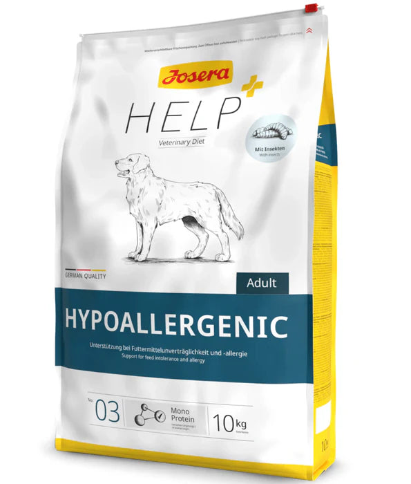 Josera - dog Help Hypoallegenic Dry Food – Grain-Free Single Insect Protein for Sensitive, Allergy-Prone Adults – 10kg