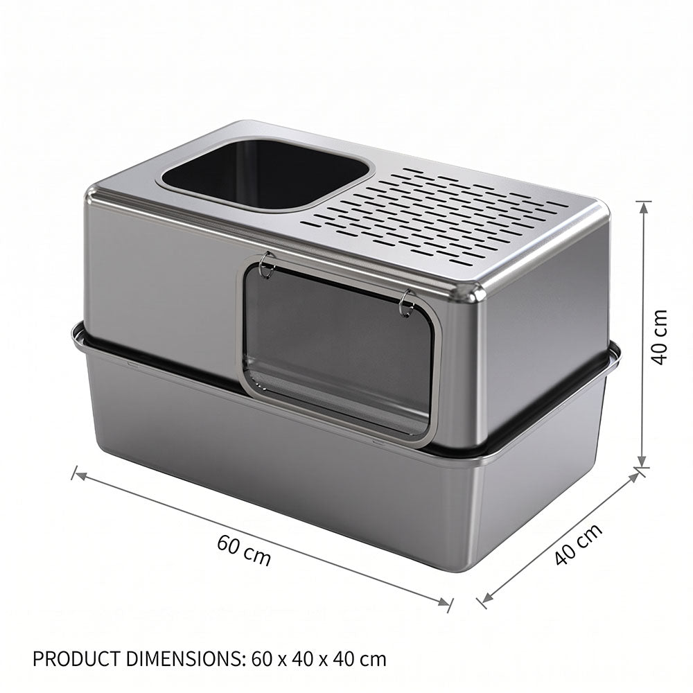 Noble Pet - Full stainless-steel litter box XXL