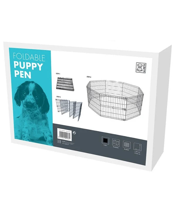 M-Pets - puppy play pen foldable steel