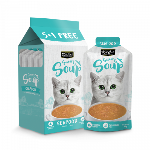 Kit Cat - Savoury Soup Seafood 5+1 free 300g(50gx6packs)