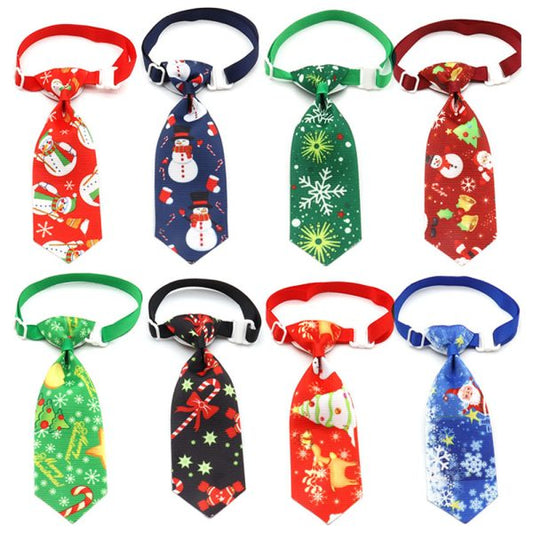 Christmas Noble Pet - Christmas Pet Neckties with Adjustable Collar – Assorted