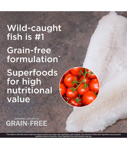 Diamond Naturals - dog Grain Free, Wild Caught Whitefish and Sweet Potato, All Life Stages Dry Dog Food - 12.7 Kg