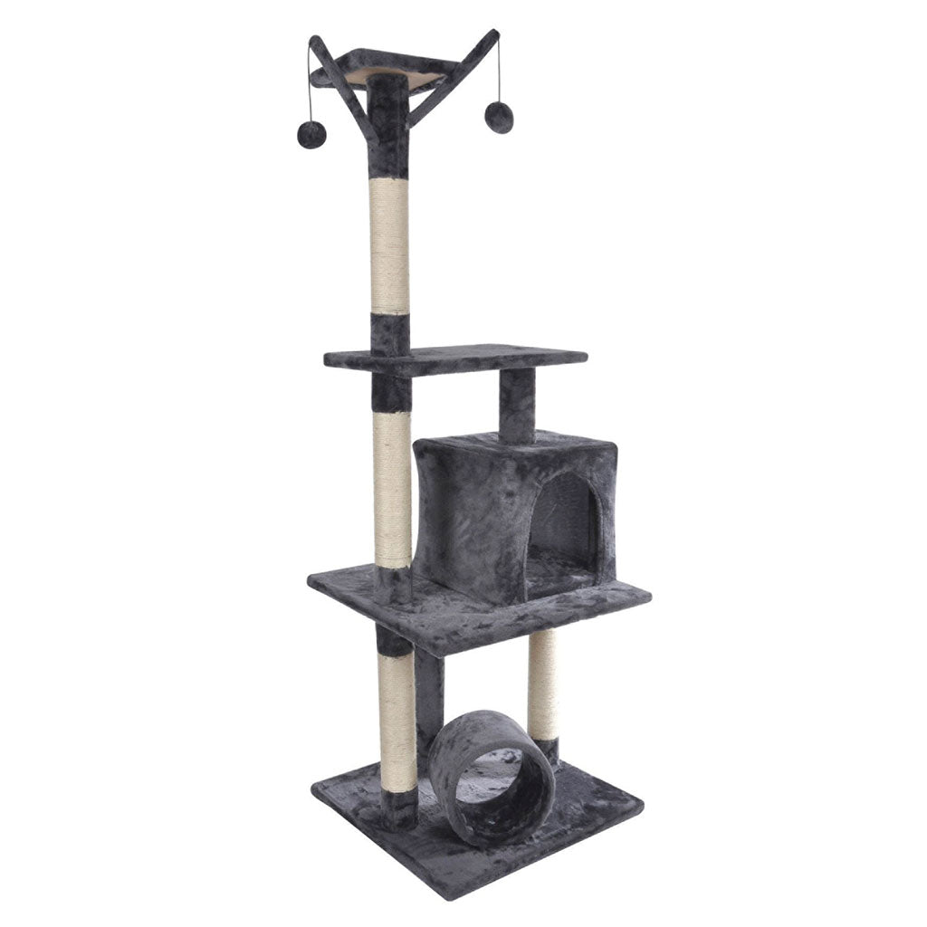 Cat scratcher - 4 Levels Grey color H 145cm