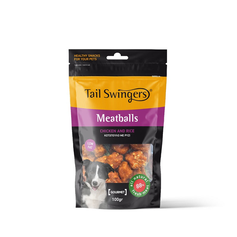 Tail Swingers - dog meatballs chicken rice 100g