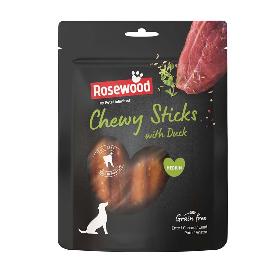 pets unlimited - dog rosewood chewy sticks with duck