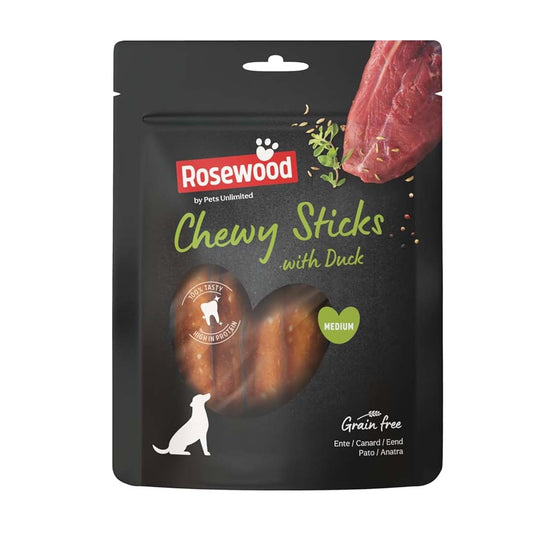 pets unlimited - dog rosewood chewy sticks with duck
