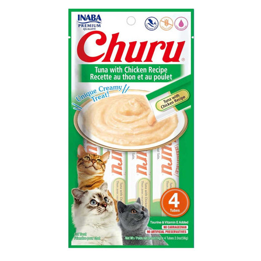 Inaba - cat Churu tuna with chicken recipe 15g (4 tubes)