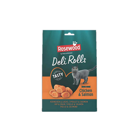 Pets Unlimited - cat Rosewood Deli Rolls Chicken & Salmon 40g