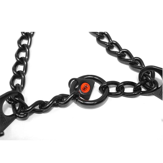Hs Sprenger - ULTRA-PLUS Training Collar with Center Plate, Assembly Chain, and Swivel Ring - Stainless Steel Black