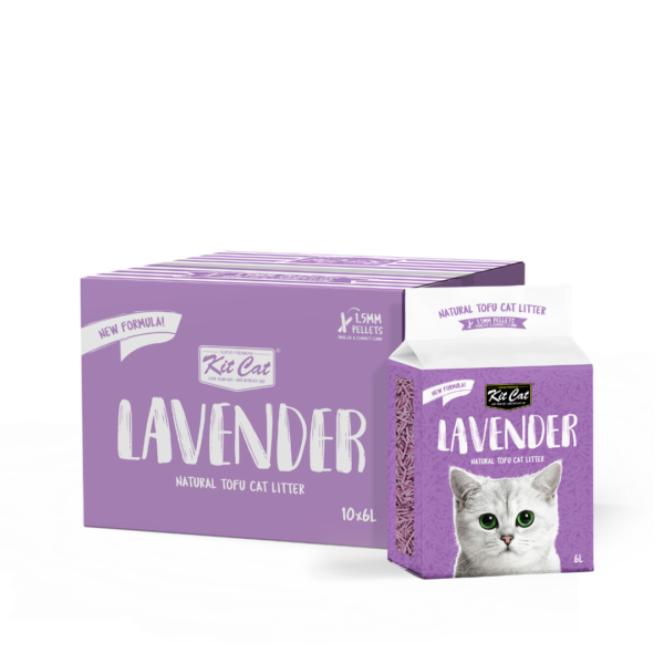 Kit Cat - Natural Tofu Cat Litter 1.5mm – Lavender 6L