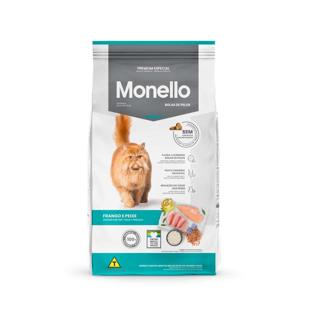 Monello - cat Premium Hairball Dry Food Chicken And Fish