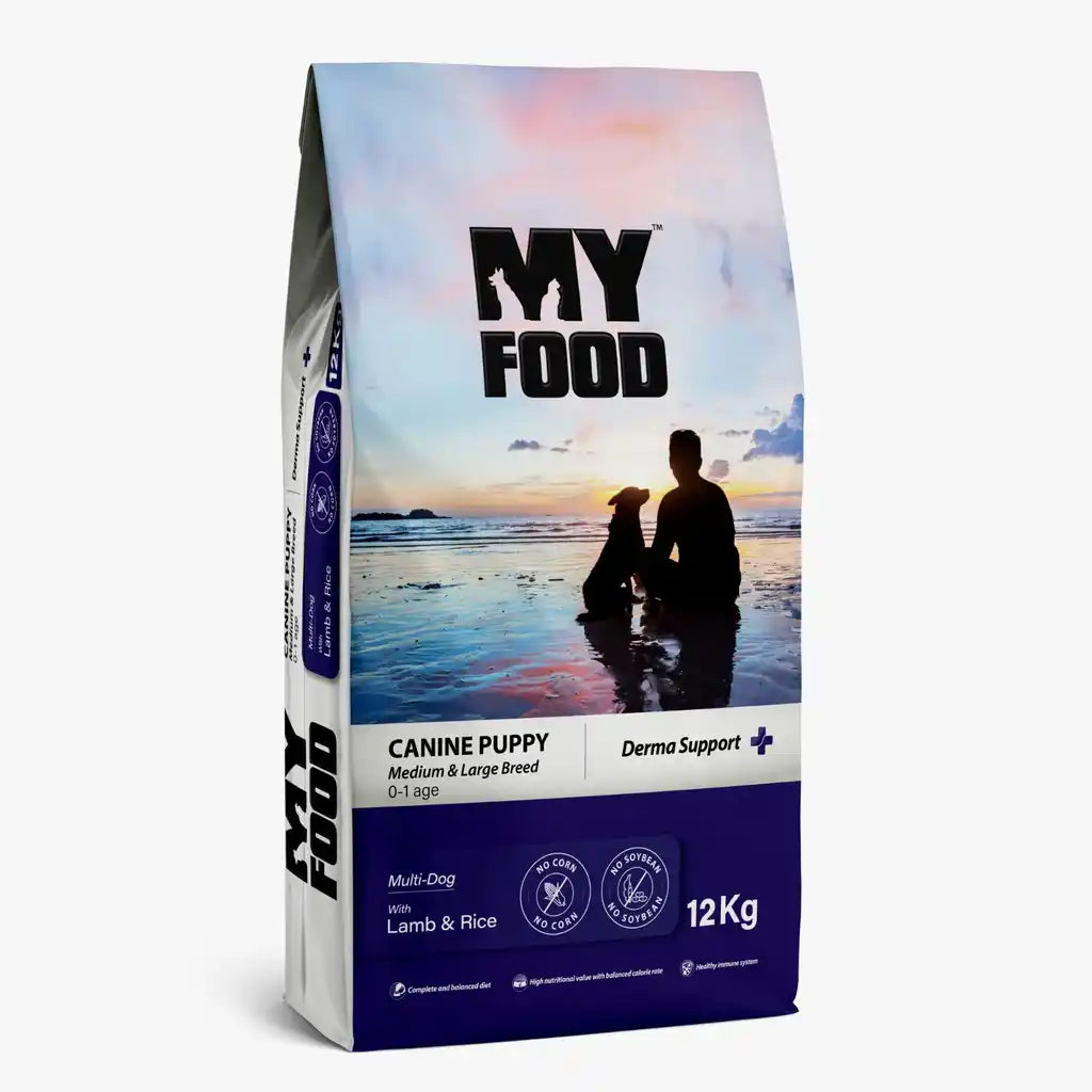 My Food - dog canine puppy medium & large breed with lamb & rice 12kg