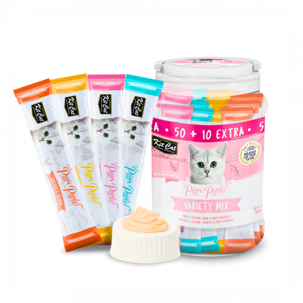 Kit Cat - Purr Puree Variety Mix Liquid Treats 50+10 extra (60x15g)