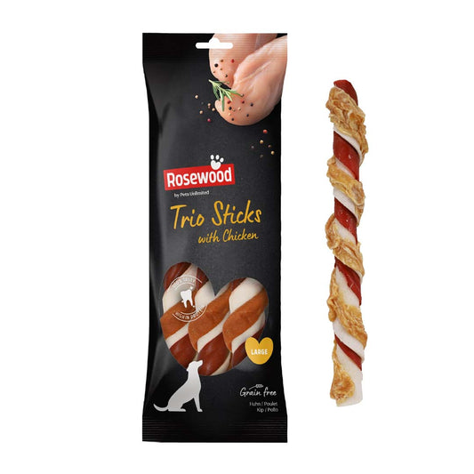 Pets Unlimited - dog rosewood Trio sticks with chicken