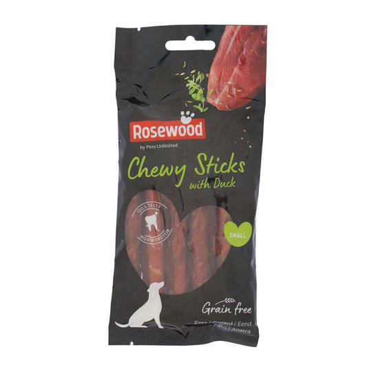 pets unlimited - dog rosewood chewy sticks with duck