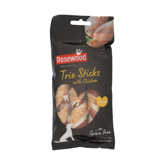Pets Unlimited - dog rosewood Trio sticks with chicken