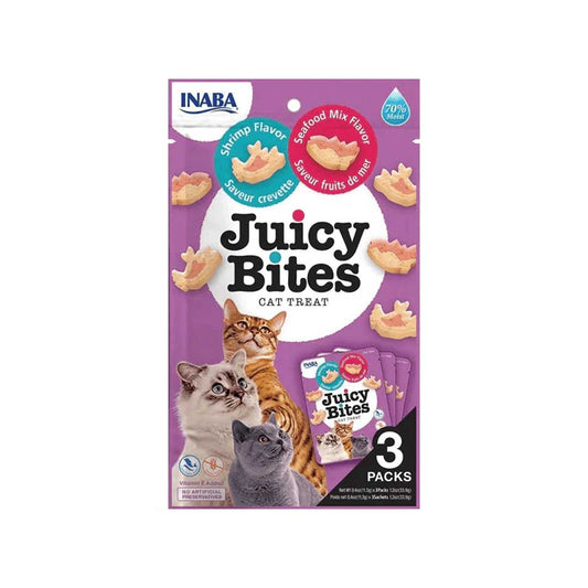 Inaba - cat Juicy Bites Shrimp And Seafood Mix Cat Treats 34g 3 Packs