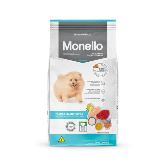 Monello - dog  Premium Small Breed Puppy Dry Food Chicken, Beef And Eggs