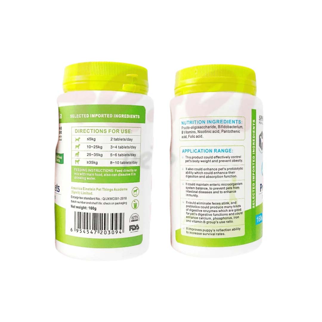 Spirit Probiotics - Tablets Dog Digestive Vitamins 160g