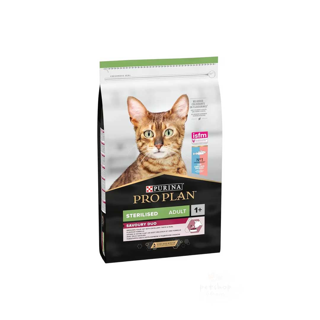 Purina Pro Plan - cat Sterilised Adult 1+ Savoury Duo - Rich in Cod With Trout 3kg