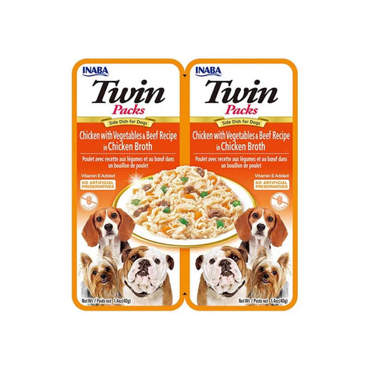 inaba - dog twin packs for dogs chicken 40g ( 2packs)