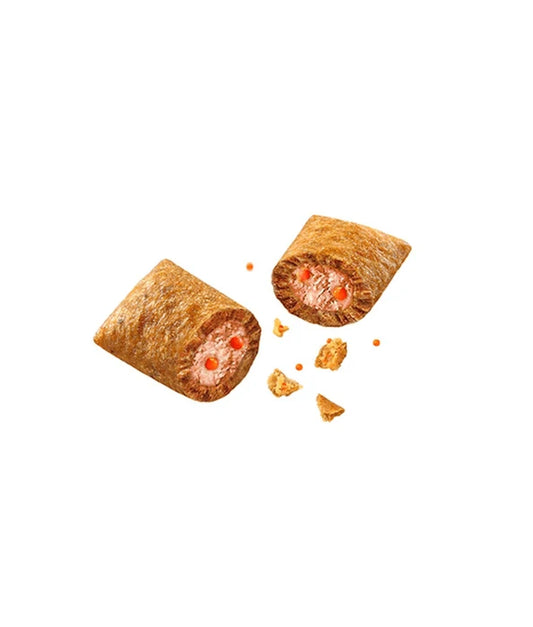 Wanpy - Crunchy Pockets Salmon & Roe Recipe, Cat Treat, Salmon & Fish Roe, Double Texture Treat, All Life Stages - 60 g