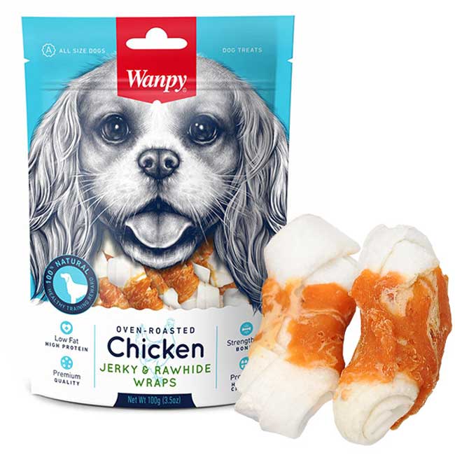 Wanpy – dog Oven Roasted Chicken Rawhide Wraps