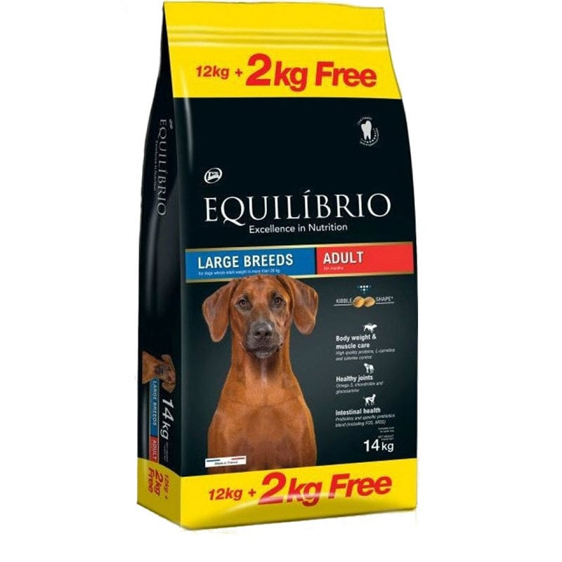 Equilibrio - Dog Large Breeds Adult 12kg+2kg free