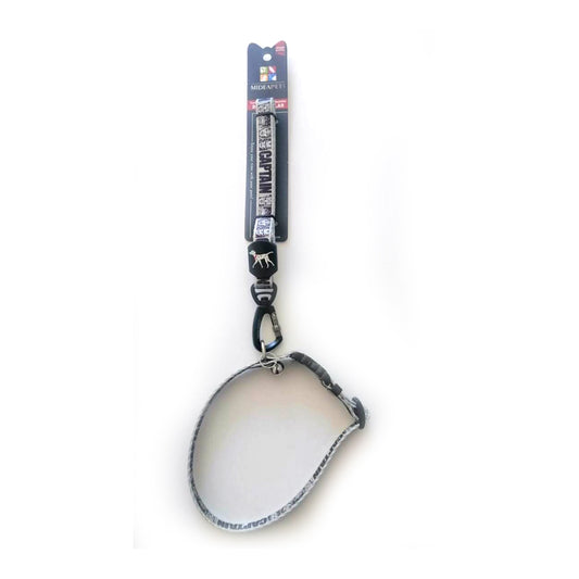 Leash + Collar Captain black & white