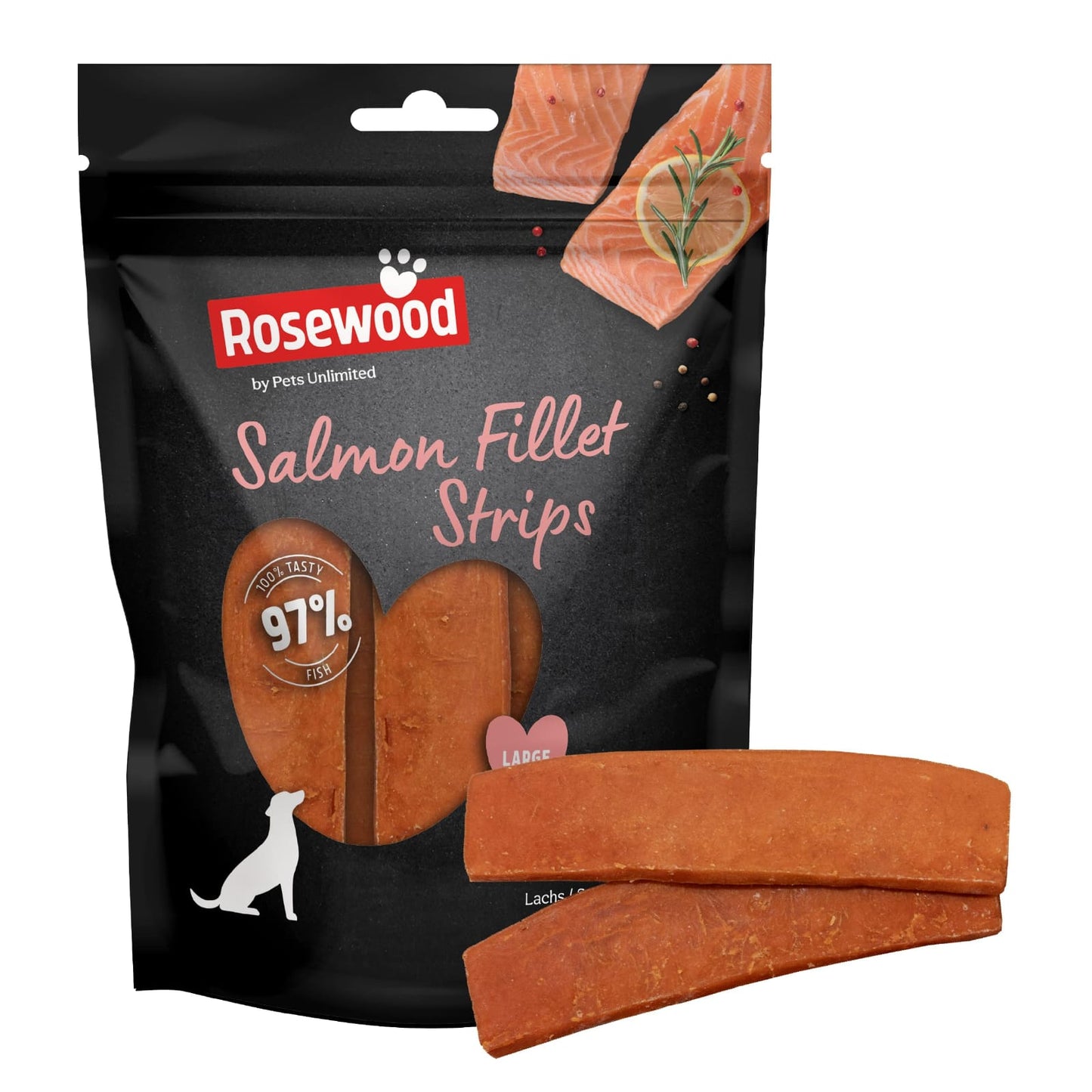 pets unlimited - dog rosewood salmon fillet strips