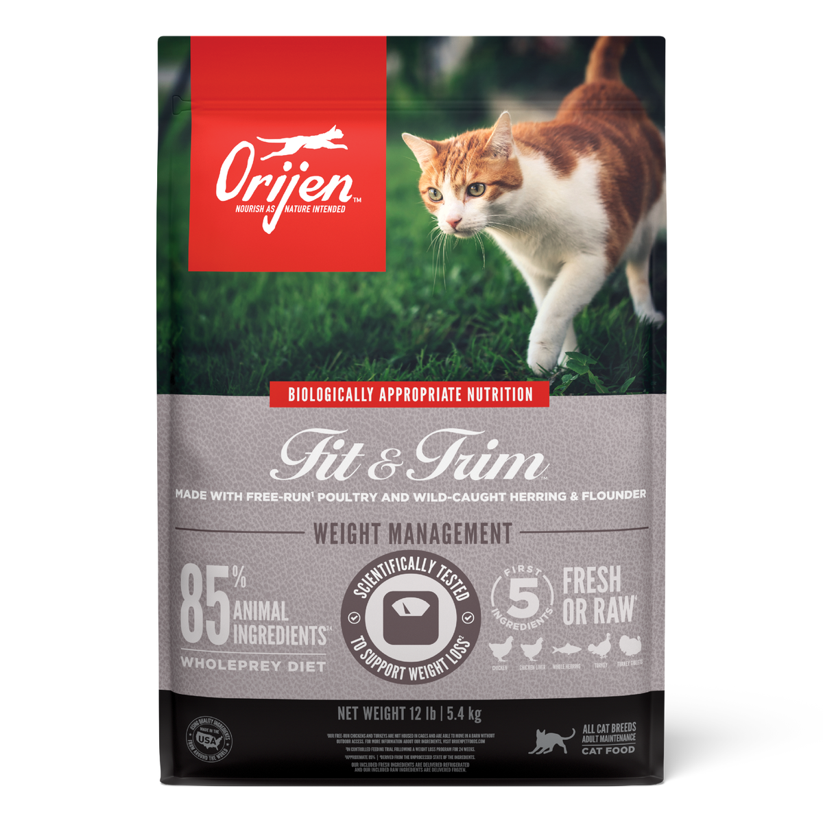 Orijen - cat fit & trim chicken, wild caught fish & turkey