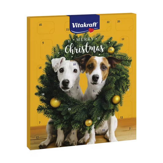 Christmas Vitakraft - dog Advent Calendar for Dogs 2025, Premium Christmas Dog Treat Calendar - 24 Daily Snacks