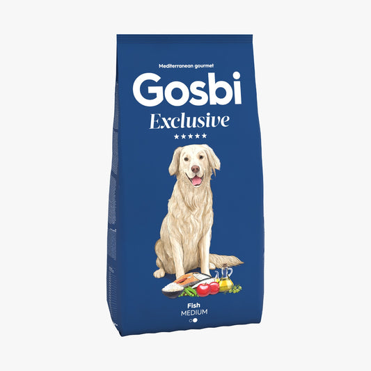 Gosbi - dog Exclusive, Hypoallergenic Fish Adult Dry Food For Medium Breeds 3kg-12kg