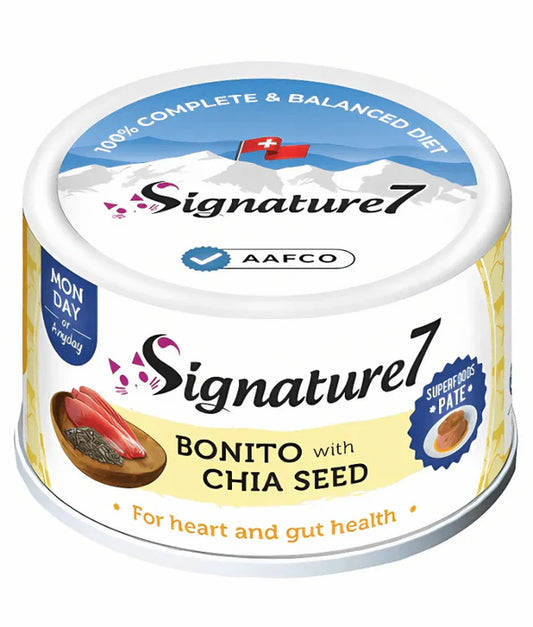 Signature7 - Cat Superfoods Pate Monday Bonito With Chia Seed For Heart and Gut Support 80g