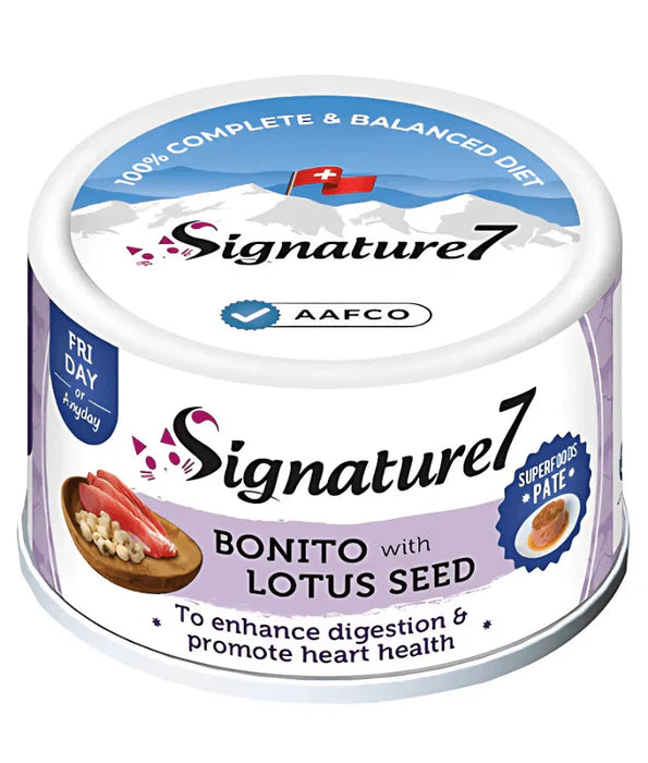 Signature7 - Cat Superfoods Pate Friday Bonito With Lotus Seed For a Healthy Digestion and Heart Health 80g