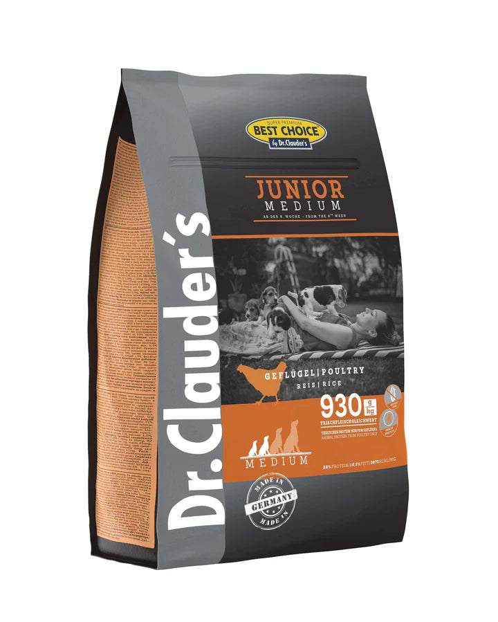 Dr Clauder's - dog dry food best choice junior medium breed