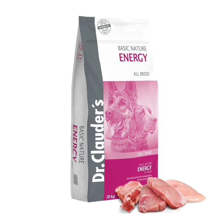 Dr Clauder's - dog dry food basic nature energy 20kg