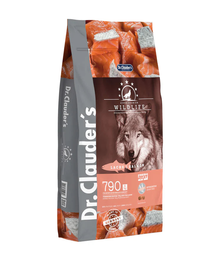 Dr Clauder's - dog dry food hypoallergenic wildlife salmon 11.5kg