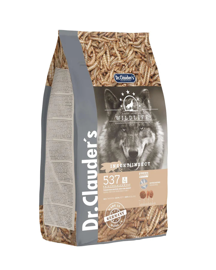 Dr Clauder's - dog dry food hypoallergenic wildlife insect 11.5kg