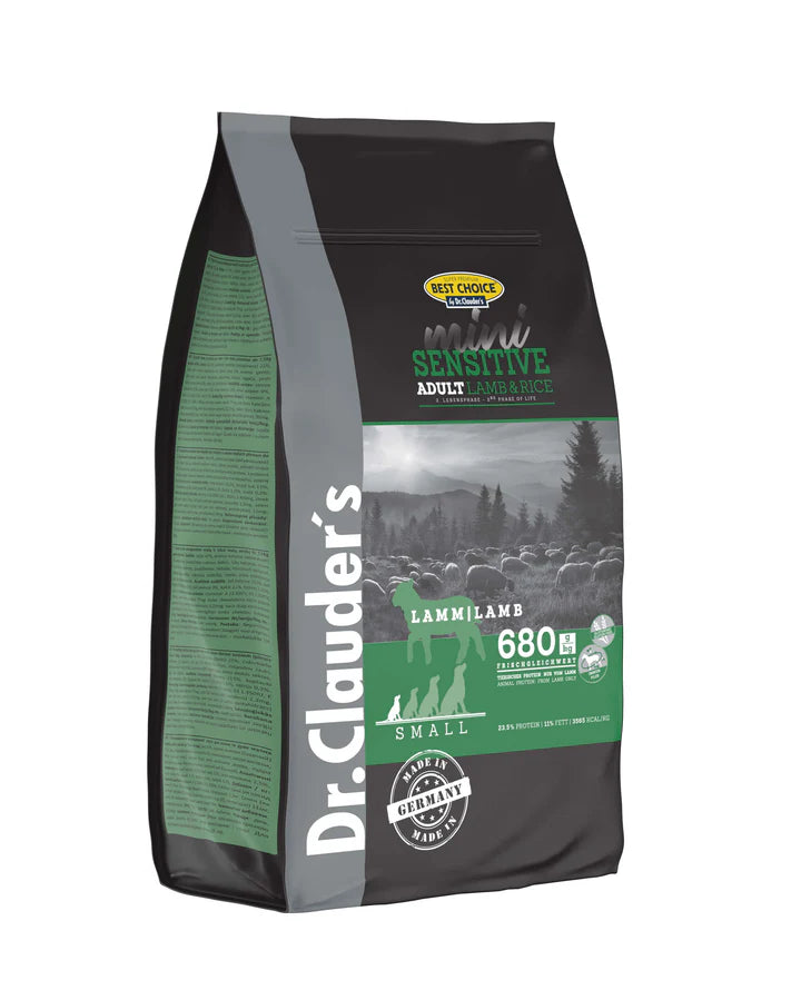 Dr Clauder's - dog dry food best choice sensitive adult lamb & rice 20kg