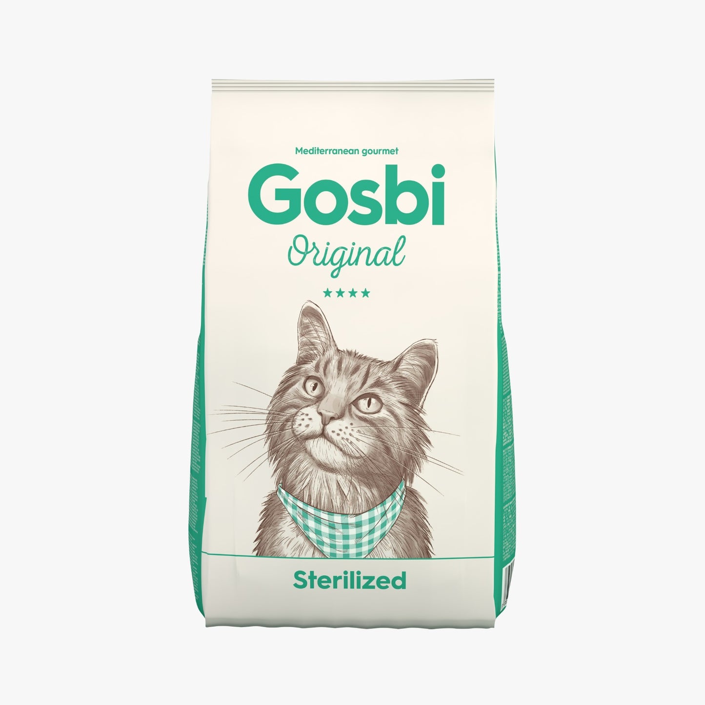 Gosbi - cat Original, Chicken, Salmon, and Tuna Adult Dry Food – Sterilized, Hair and Skin Support 1kg-3kg-7kg