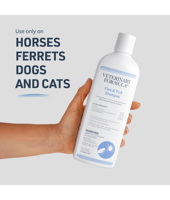Synergy Labs - Veterinary Formula, Clinical Care Flea & Tick Shampoo for Dogs and Cats - 473ml